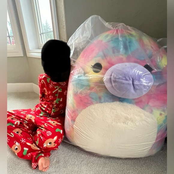 NWT in plastic JUMBO rainbow Brindall Squishmallow Platypus 24 inch S24 #1425 XL - Picture 2 of 5